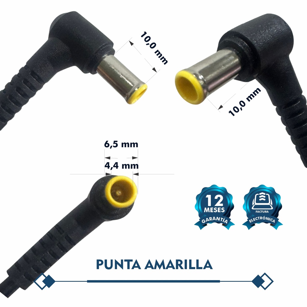 CARGADOR PORTATIL SONY VAIO 19.5V 3.95 AMP 6.5*4.4 HOMOLOGADO