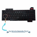 TECLADO ASUS TUF FX503V / FX503VD / FX503VD-WH51 / FX503VM / FX503VM-EH73 / FX63V / FX63VM / FX63VD TECLAS ROJAS
