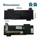 TECLADO ASUS TUF FX503V / FX503VD / FX503VD-WH51 / FX503VM / FX503VM-EH73 / FX63V / FX63VM / FX63VD TECLAS ROJAS