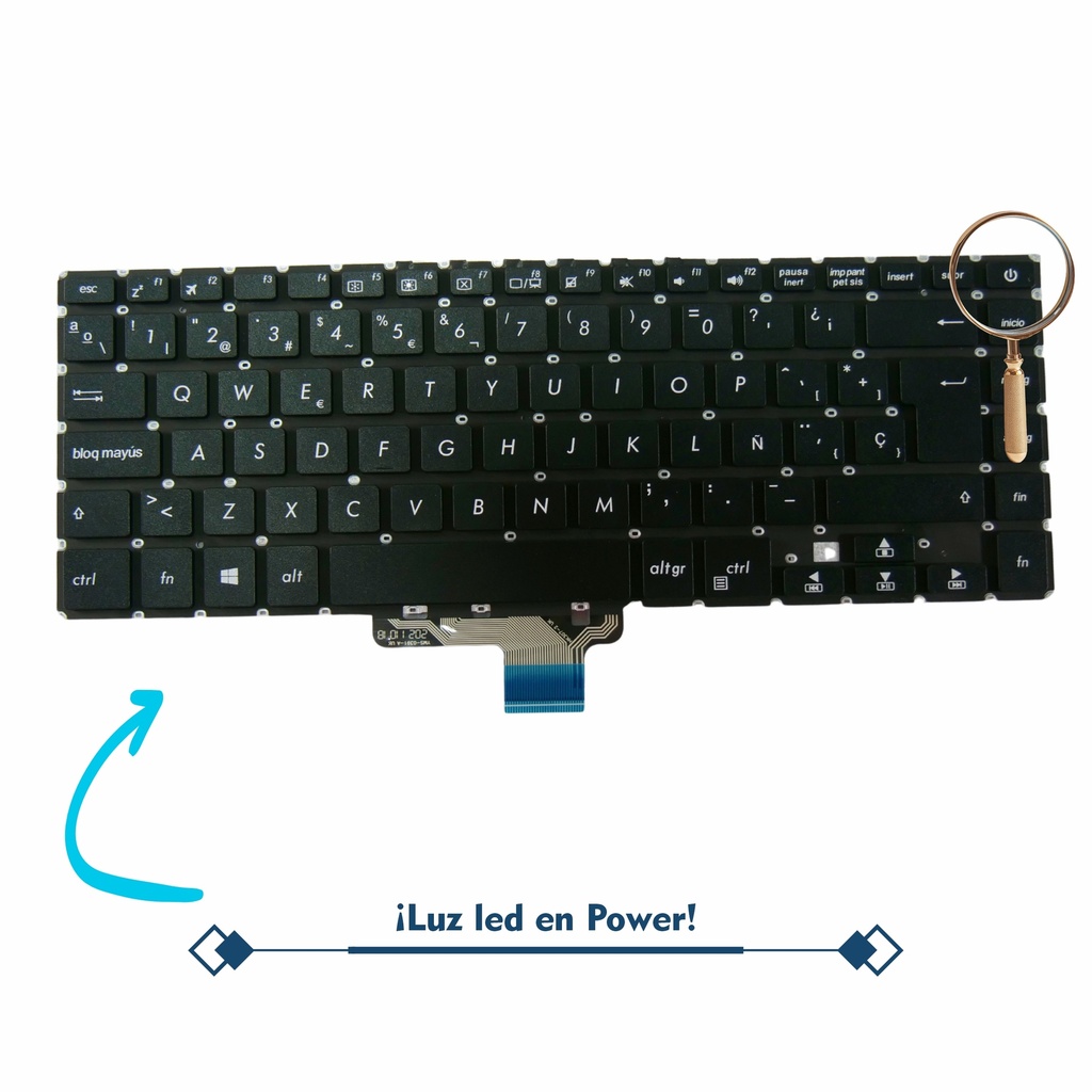 TECLADO ASUS VIVOBOOK K510  X510Q  X510QA  F510UA X510U X510 K510 S510 A510