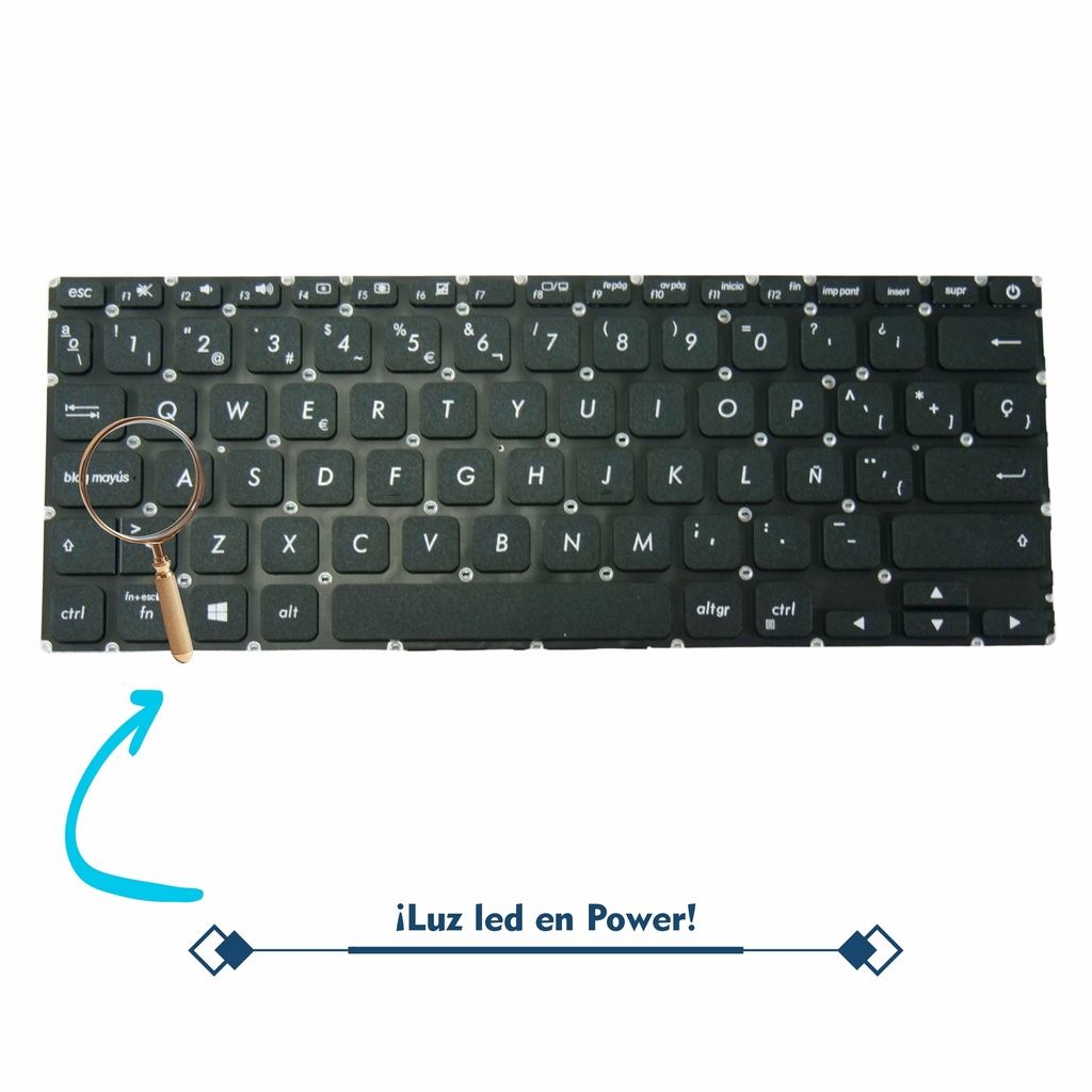 TECLADO ASUS X412 X412F X412FA X412U X412UB X412UA X412D X412 S412 D412 NEGRO