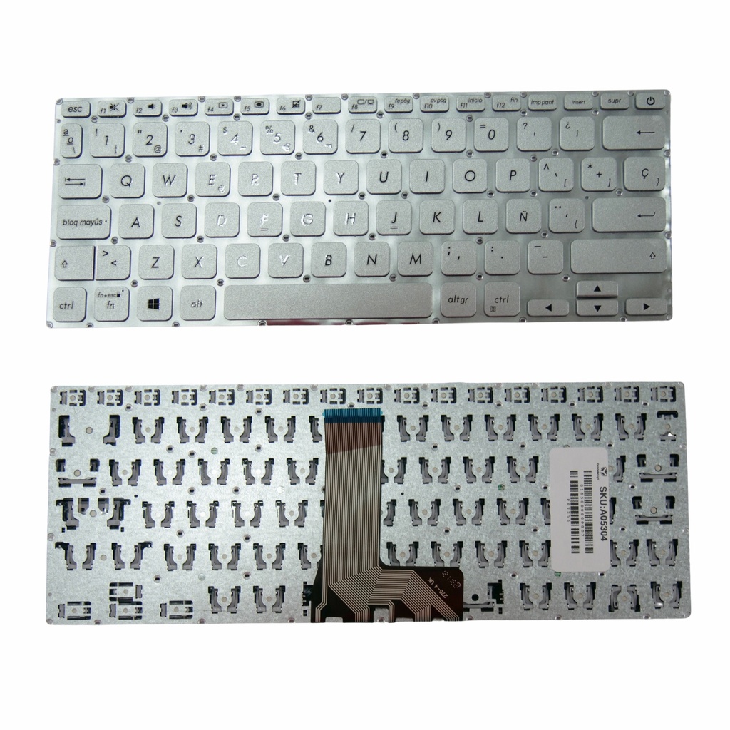 TECLADO ASUS X412 X412F X412FA X412U X412UB X412UA X412D X412 S412 D412 PLATEADO