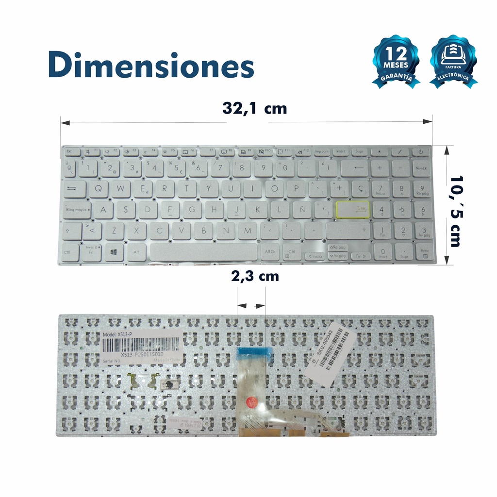 TECLADO ASUS X513 S533 M513 M513ua VivoBook15 S533 M5600IA E510
