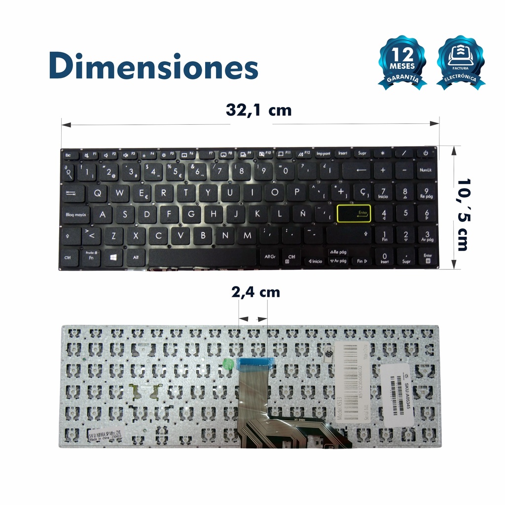 TECLADO ASUS X513 S533 M513 M513ua VivoBook15 S533 M5600IA E510