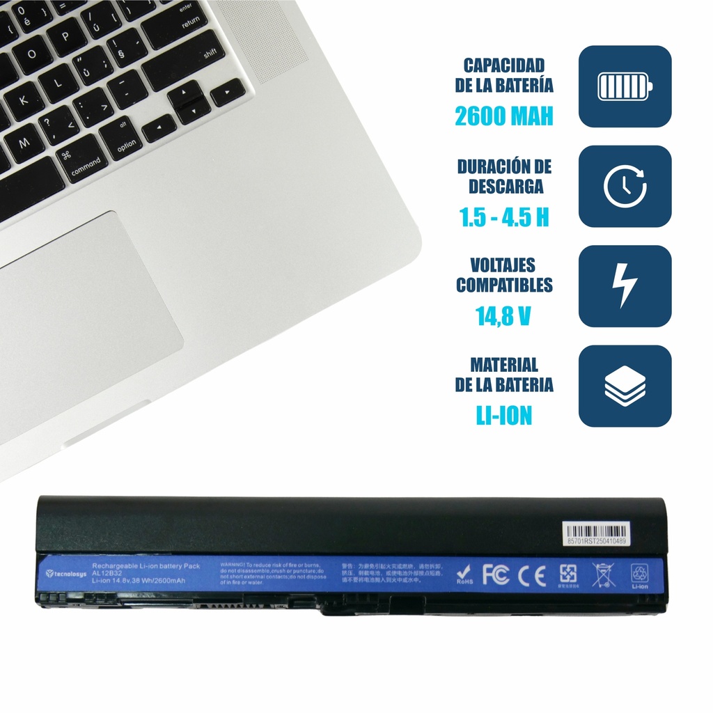 Bateria Acer Aspire One 756  14.8v / V5-121 / 756-967B