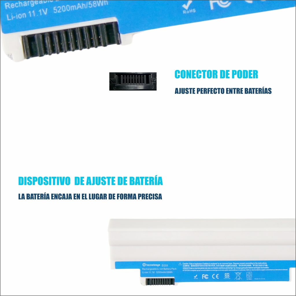 Bateria Acer Aspire  360 D250 D260 D270 AOD255 722 ONE