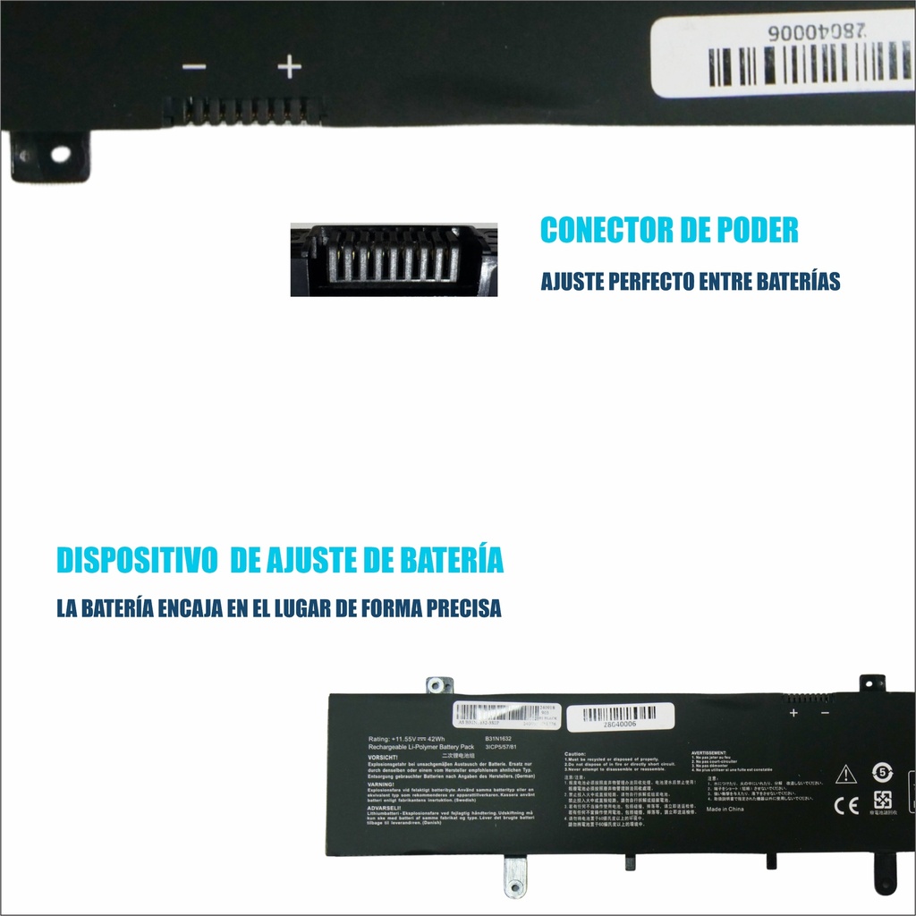 Batería Asus VivoBook X405U X405UA X405QR X405UQ X405UR X405