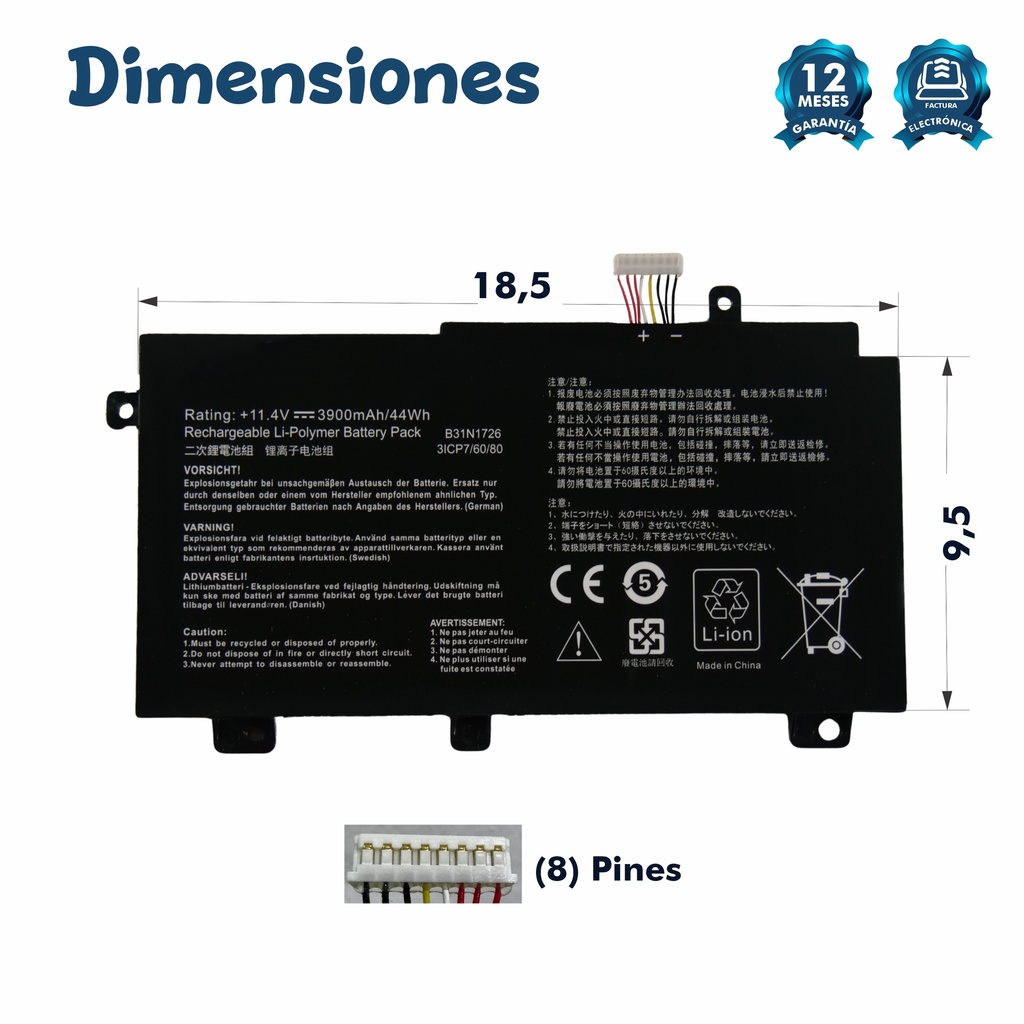 BATERIA PORTATIL ASUS FX504 FX505 FX506 PX504 PX505 TUF504