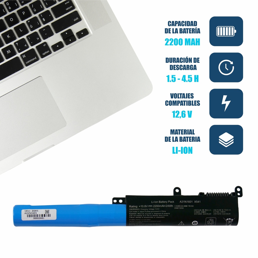 Batería Portátil Asus X541 / X541N / X541UA