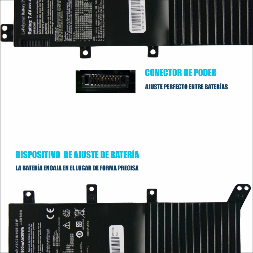 Batería Asus V555l / MX555 / X555UQ / K555UQ / F554 C21N1408