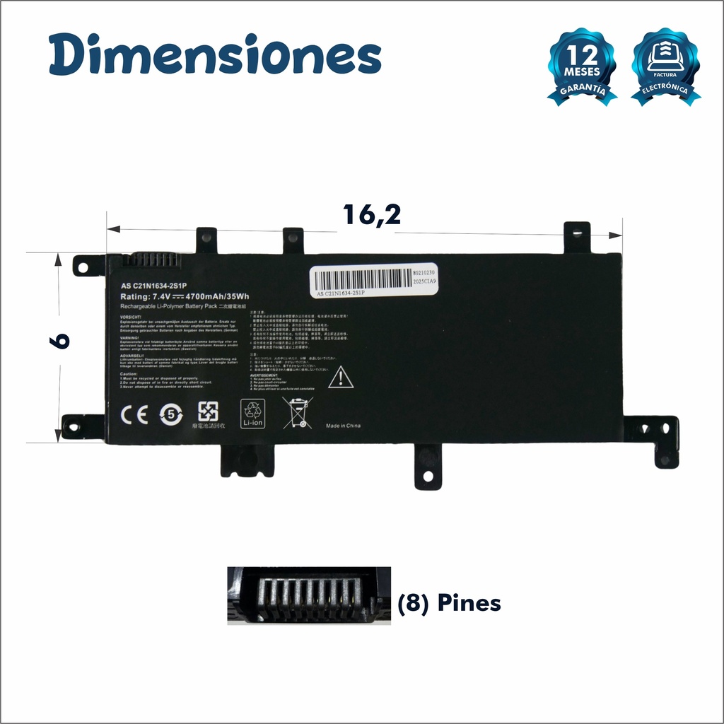 Batería Asus Vivobook C21n1634 / X542 / R542UR