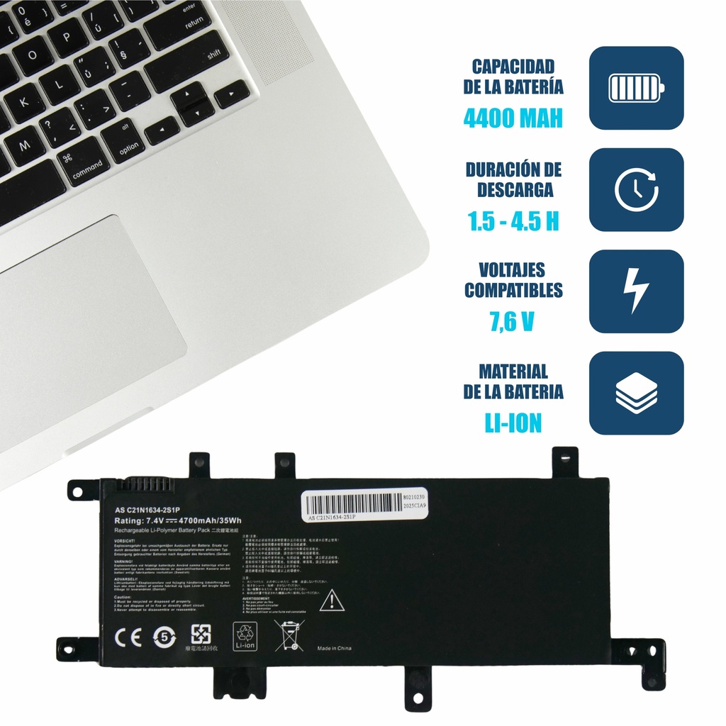 Batería Asus Vivobook C21n1634 / X542 / R542UR