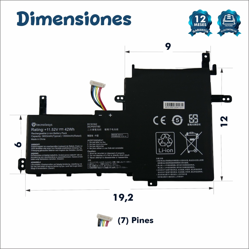 BATERIA ASUS S15 X513 X531 K531 k513e S531v
