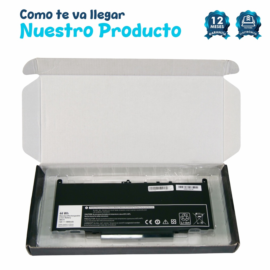 Batería Portátil Dell Latitude E7270 E7470 7.6v