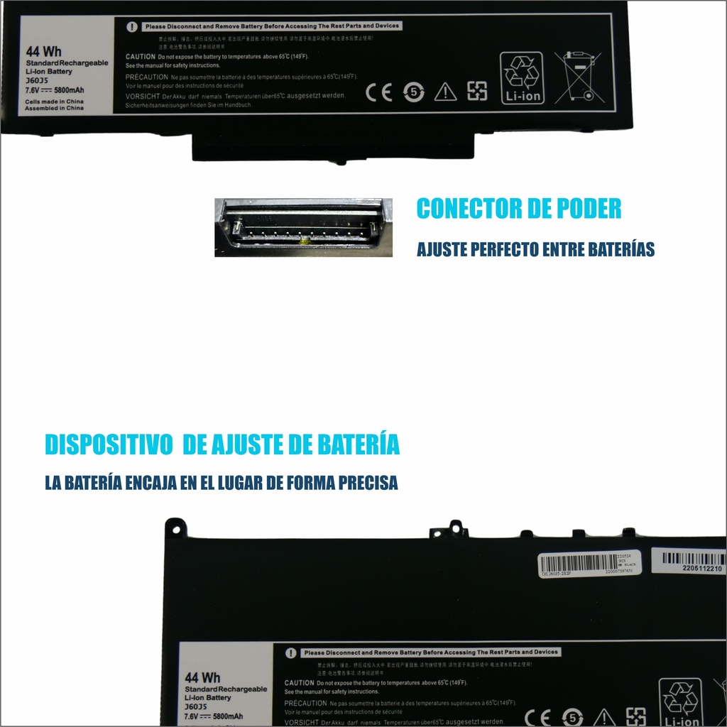 Batería Portátil Dell Latitude E7270 E7470 7.6v