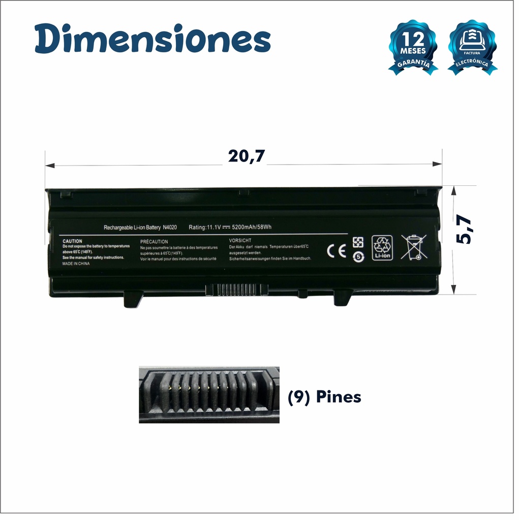 Batería Portátil Dell Inspiron N4030 N4020