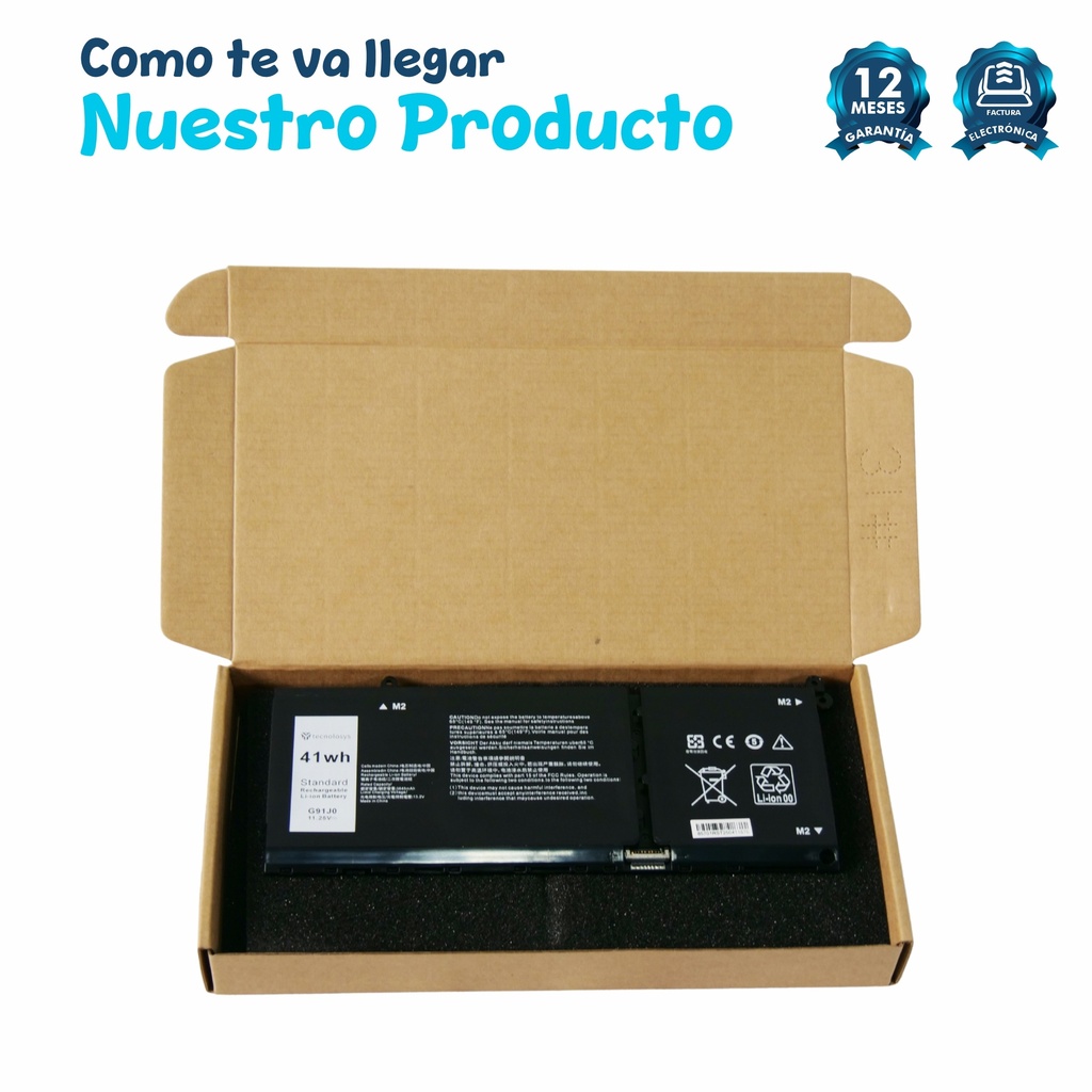 BATERIA DELL G91J0 41Wh para Dell Latitude 3420 3320 3330 3420 3430 3520 3530 Inspiron 3510 3511 3515 5310 5410 5418