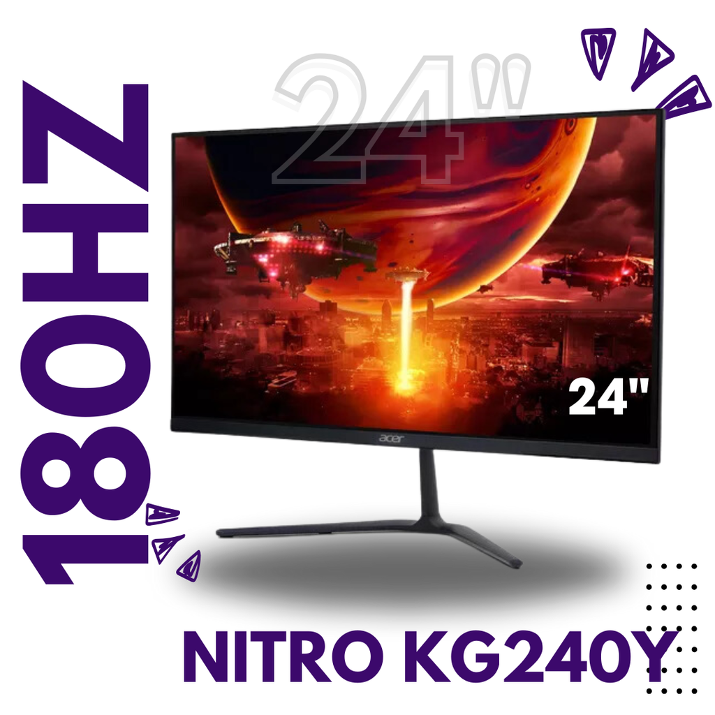 MONITOR ACER NITRO IPS KG240Y (FHD) 180HZ 1MS IPS SRGB 99%