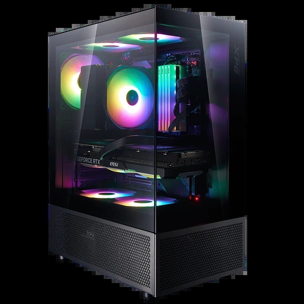 Chasis Gamer XPG INVADER X MINI + 5 Fans ARGB Black