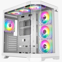 CHASIS ICEBERG CRISTAL EDGE GAMING CASE BLANCO RGB  FAN 7