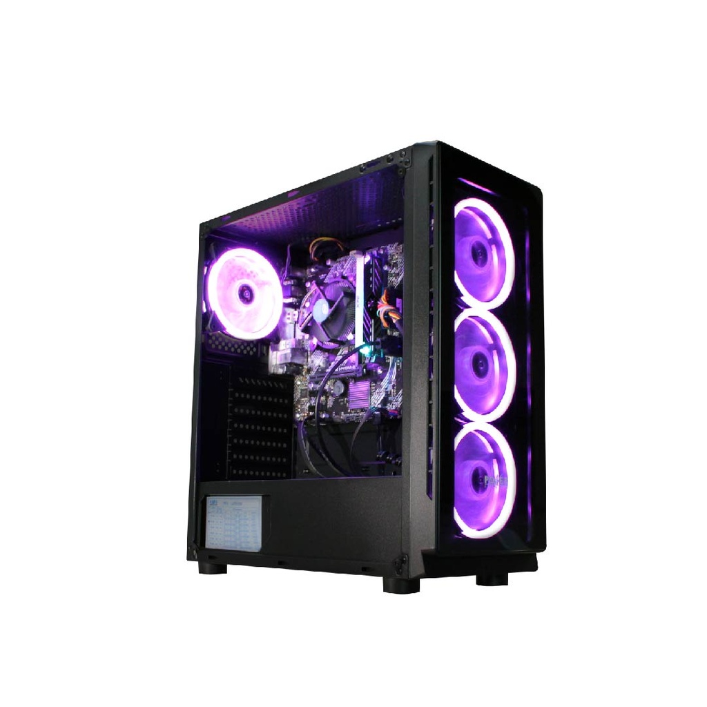 CPU INTEL CORE I5 14400 B. MSI H610M-S DDR4 16GB RGB SSD M.2 512GB/F.600W BRONZE/CHASIS L47/ REF LIQUIDA LCF 240 RGB