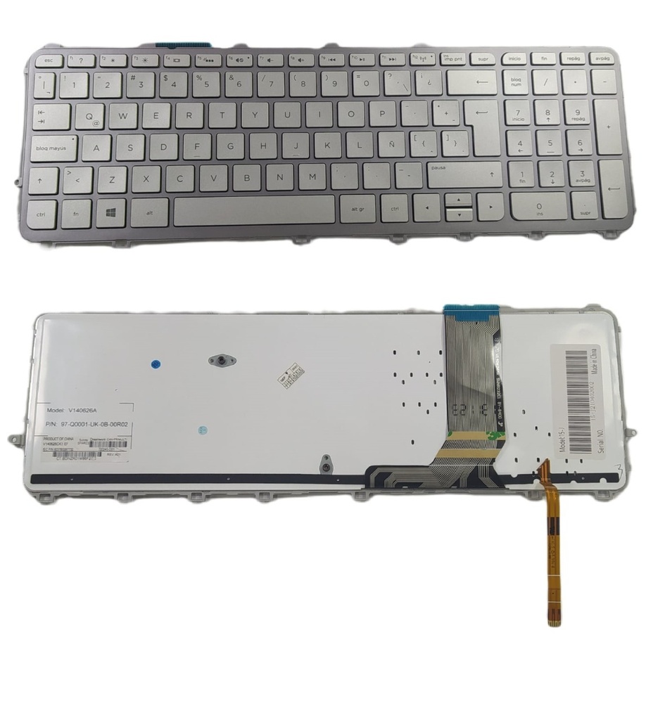TECLADO PORTATIL HP ENVY 15-J / 17-J 15-Q400, 15T-Q400, M6-N100 ESPAÑOL RETRO-ILUMINADO