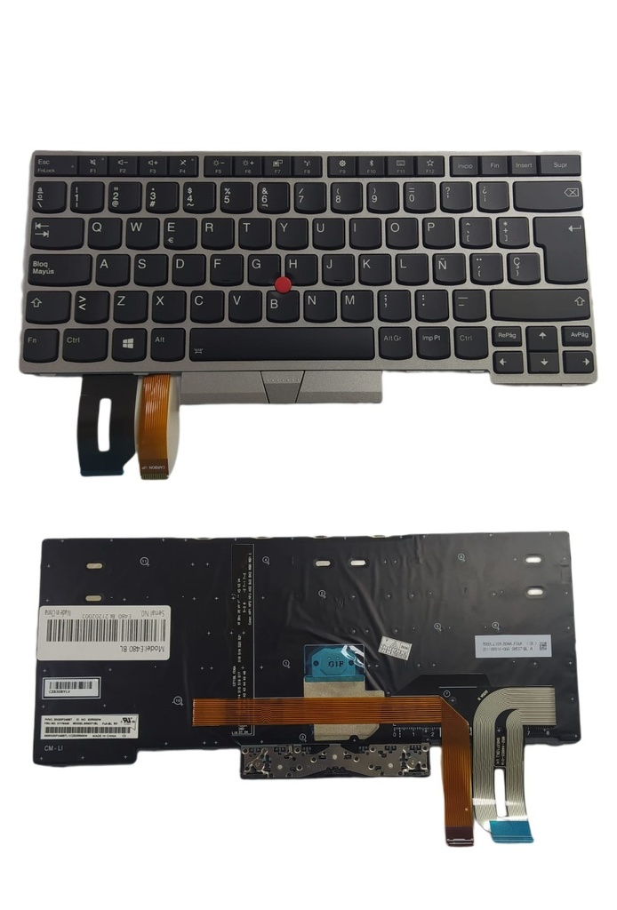 TECLADO PORTATIL LENOVO THINKPAD E480 L480 L380 E490 YOGA T480 T480S T490 GRIS