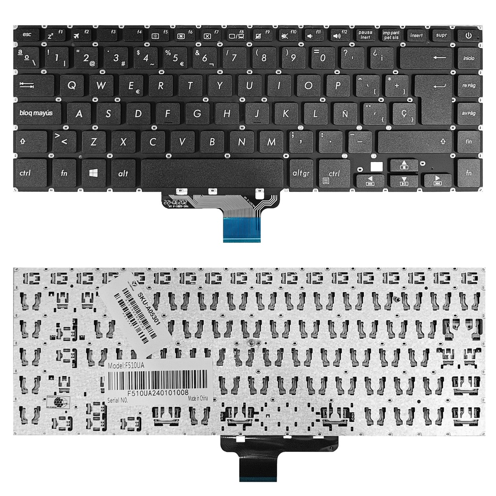 TECLADO ASUS VIVOBOOK K510  X510Q  X510QA  F510UA X510U X510 K510 S510 A510