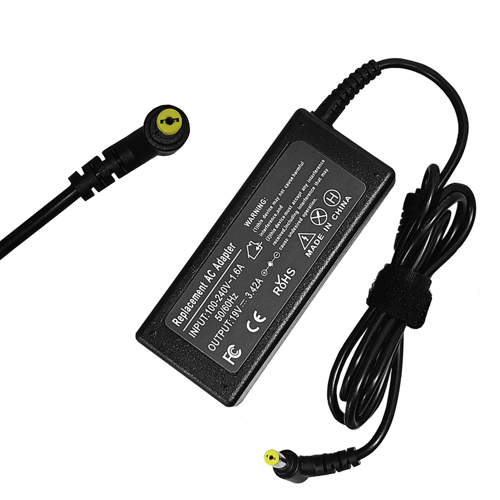 CARGADOR PORTATIL ACER 19V 3.42 AMP (COMPATIBLE 2.37AMP, 2.1AMP) 5.5*1.7MM HOMOLOGADO