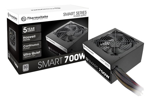 FUENTE PODER THERMALTAKE 700W REAL 80 PLUS SMART SERIES