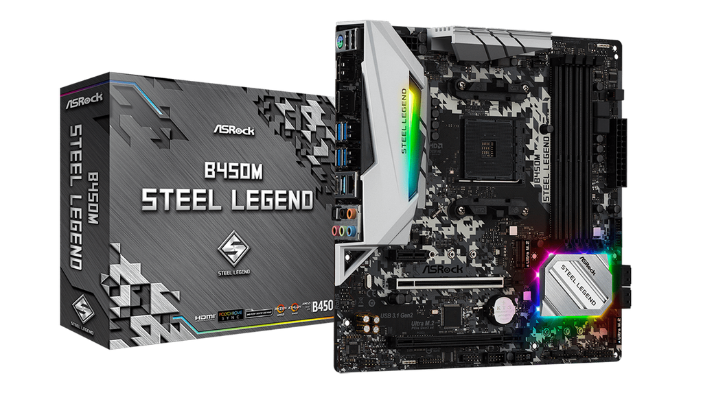 BOARD ASROCK B450M STEEL LEGEND DDR4 SOCKET AM4