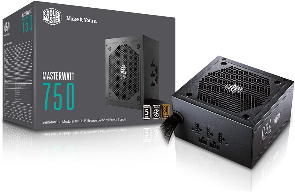 Fuente Cooler Master Master 750W 80 plus Bronze Masterwatt