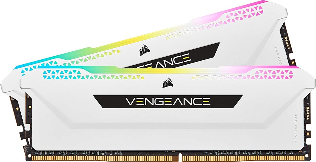 KIT RAM PC DDR4 16GB (2X8GB) 3200MHZ CORSAIR VENGEANCE RGB PRO SL BLANCO