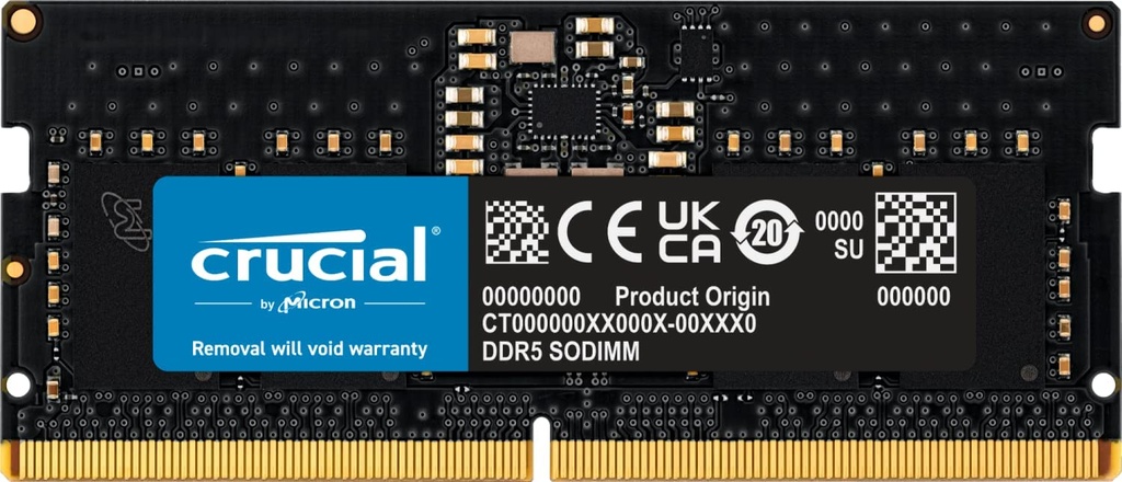 Memoria RAM Portatil 8GB DDR5 4800MHz CRUCIAL