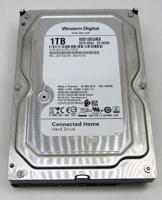 Disco Duro HDD Mecanico 1TB PC Western Digital WD10EURX