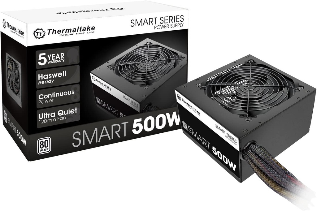 Fuente de Poder Thermaltake 500W 80 PLUS White Smart