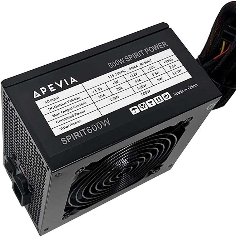 FUENTE REAL 600W APEVIA SPIRIT SERIES