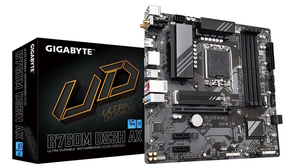 BOARD B760M DS3H AX GIGABYTE LGA 1700/ Intel/ B760/ M-ATX/ DDR5 /WIFI