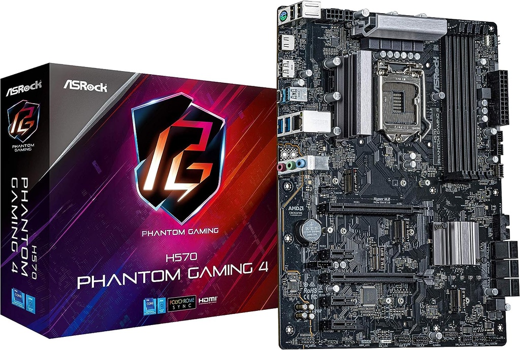 BOARD ASROCK H570 PHANTOM GAMING 4 LGA 1200 INTEL DDR4