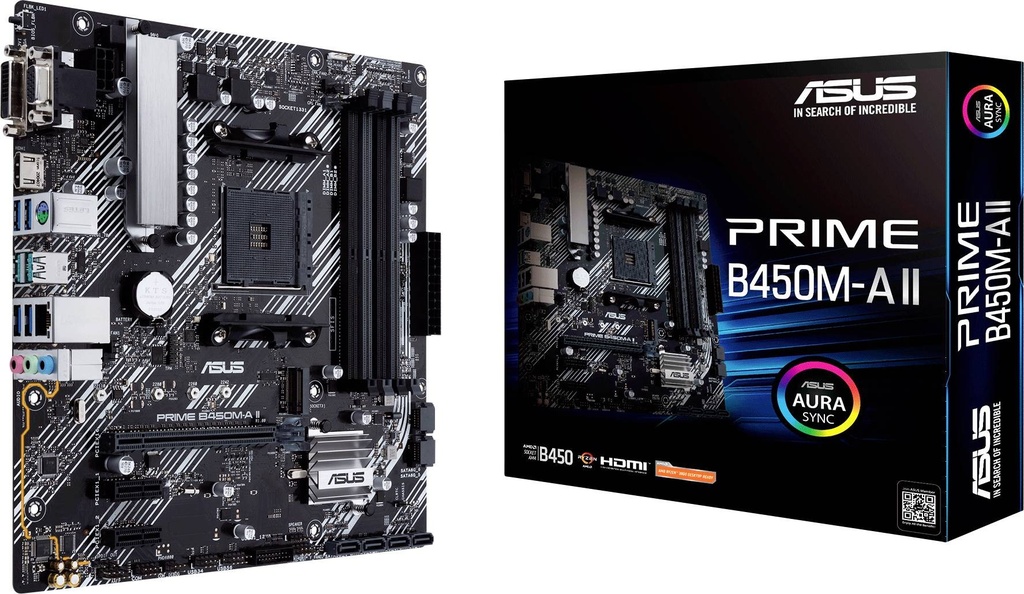 Board ASUS Prime B450M-A II AMD AM4 Ryzen 5000, 3ª/2ª/1ª