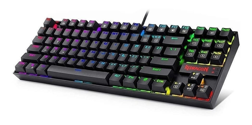 Teclado gamer Redragon Kumara K552 inglés US RAINBOW Red Switches