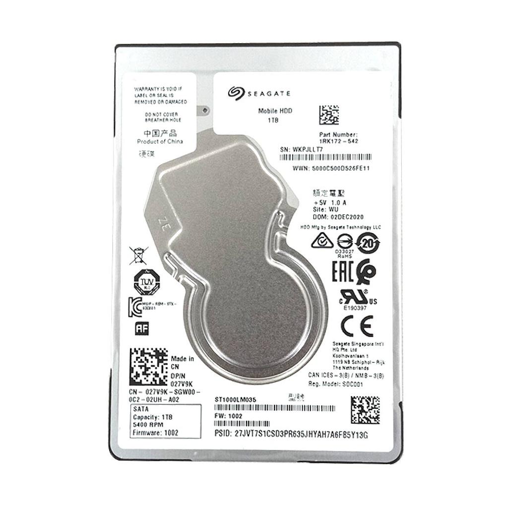 D.D PORTATIL 1TB SEAGATE MODELO: 1RK172-542