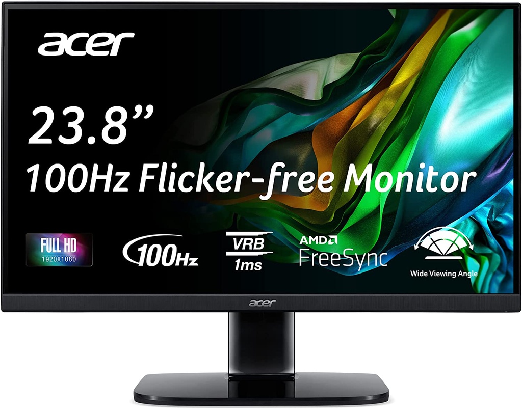 MONITOR GAMER KC242Y Hbi 23.8" 1MS 100Hz ACER SIN MARCO