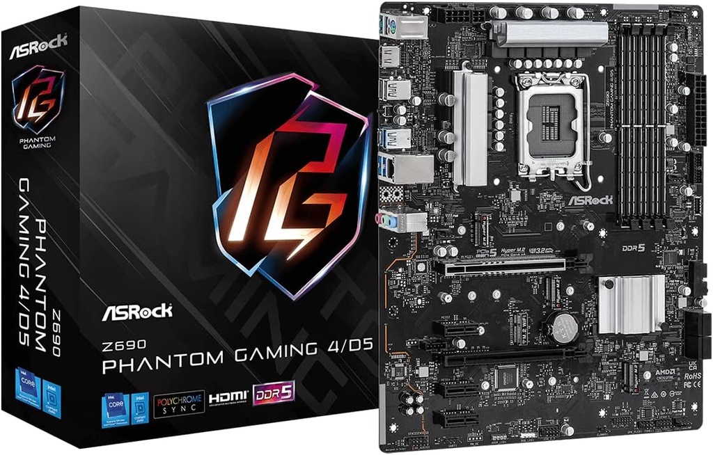 BOARD ASRock Z690 Phantom Gaming 4/D5 LGA 1700 Intel Z690 DDR5