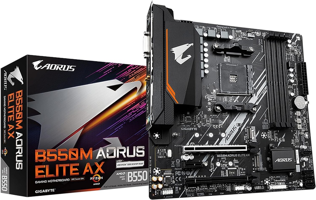 BOARD GIGABYTE B550M AORUS ELITE AX WIFI DDR4 SOCKET AM4 PCIe 4.0