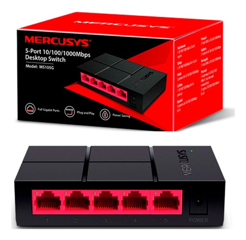SWITCH 5 PUERTOS GIGABIT MS105G MERCUSYS