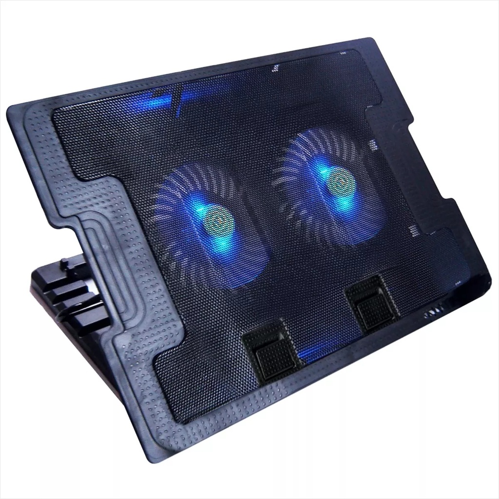 Base Para Portatil 2 Ventiladores Plegable Negro MOD:638A