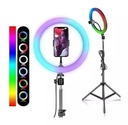Aro De Luz Rgb Led Flash 33 Cm Fotografía Selfie + Trípode Color de la estructura Negro 5