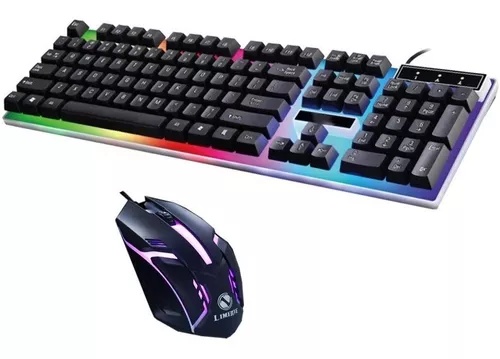 Combo Teclado Mouse Gamer USB Mod: F92 Con Luz Multicolor
