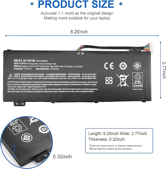 BATERIA ACER NITRO AN515-55 AN515-54 AP18E7M AP18E8M